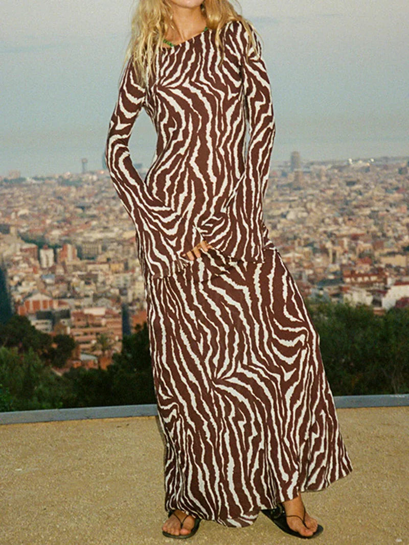 Boho Y2K Dress - Long Sleeves - Casual and Elegant
